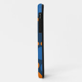 Retro Polka Dots | Oranje donkerblauw Case-Mate iPhone Case (Achterkant/links)