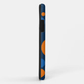 Retro Polka Dots | Oranje donkerblauw Case-Mate iPhone Case (Achterkant/rechts)