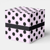 Retro Polka Dots Pink Bedankdoosjes (Achterkant)