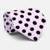 Retro Polka Dots Pink Stropdas (Opgerold)