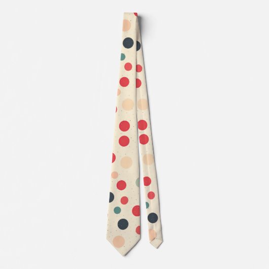 Retro Polka Dots Stropdas (Voorkant)