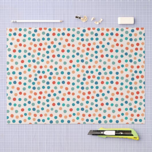 Retro polka dots tissuepapier (Craft)