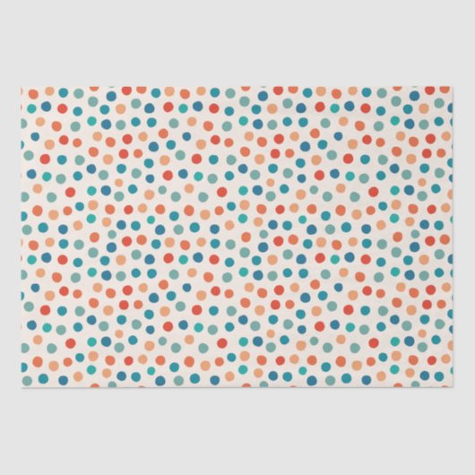 Retro polka dots tissuepapier (Voorkant)