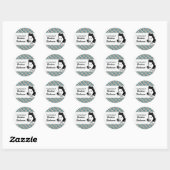 Retro Polka Dots "Uit de Keuken" sticker (Vel)