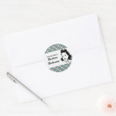 Retro Polka Dots "Uit de Keuken" sticker (Envelop)