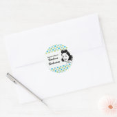 Retro Polka Dots "Uit de Keuken" sticker (Envelop)