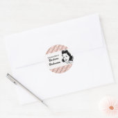 Retro Polka Dots "Uit de Keuken" sticker (Envelop)