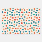 Retro polka dots Verjaardag Inpakpapier Vel (Voorkant 3)