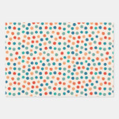 Retro polka dots Verjaardag Inpakpapier Vel (Voorkant 2)