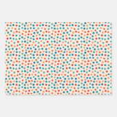 Retro polka dots Verjaardag Inpakpapier Vel (Voorkant)
