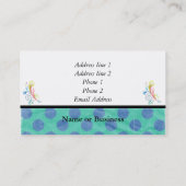 Retro Polka Dots Visitekaartjes (Achterkant)