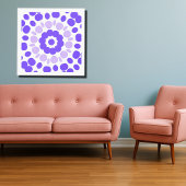 retro polka mandala canvas afdruk