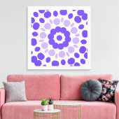 retro polka mandala canvas afdruk (Insitu (Woonkamer))