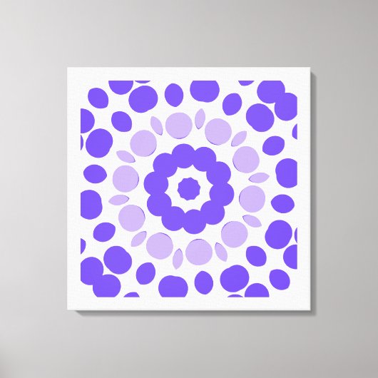 retro polka mandala canvas afdruk (Voorkant)