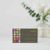 Retro polka-punten/diy achtergrondkleur visitekaartje (Staand voorkant)