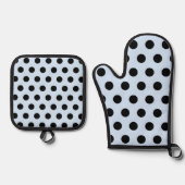 retro-polkadotpatroon ovenwant & pannenlap set (Voorkant)
