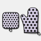 retro-polkadotpatroon ovenwant & pannenlap set (Voorkant)