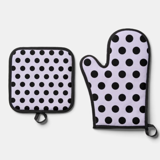 retro-polkadotpatroon ovenwant & pannenlap set (Voorkant)
