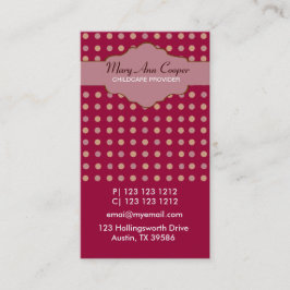 Retro Polkadots Classic Visitekaartje