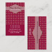 Retro Polkadots Classic Visitekaartje (Voorkant / Achterkant)