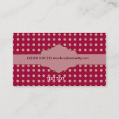 Retro Polkadots Classic Visitekaartje (Achterkant)
