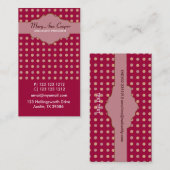 Retro Polkadots Classic Visitekaartje (Voorkant / Achterkant)