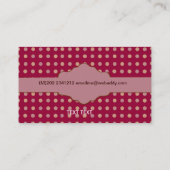 Retro Polkadots Classic Visitekaartje (Achterkant)