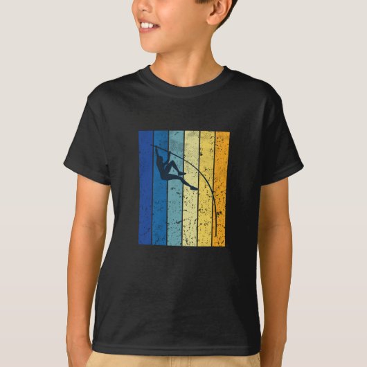 Retro Polsstokhoogspringen T-shirt (Voorkant)