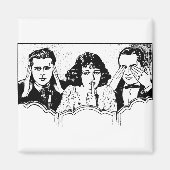 Retro Polyamory - Drievoudig - Spoelen - Triad Magneet (Voorkant)