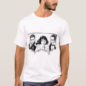 Retro Polyamory - Drievoudig - Spoelen - Triad T-shirt (Voorkant)
