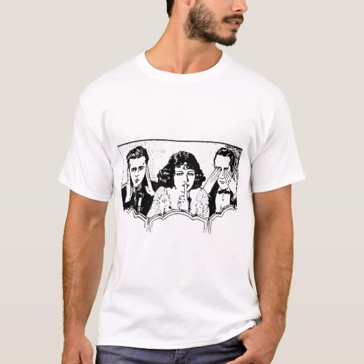 Retro Polyamory - Drievoudig - Spoelen - Triad T-shirt (Voorkant)