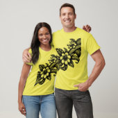 Retro Polynesische bloem T-shirt (Unisex)
