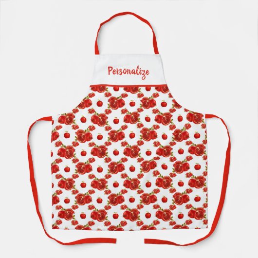 Retro  Pomegranate Red Fruit Patroon Schort (Voorkant)