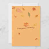 Retro pompoen baby shower uitnodiging vintage (Achterkant)