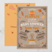 Retro pompoen baby shower uitnodiging vintage (Voorkant / Achterkant)