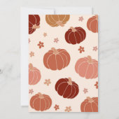 Retro Pompoen Bloemen 1e Verjaardag Kaart (Achterkant)