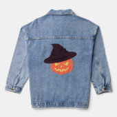 Retro Pompoen Denim Jas – Halloween Denim Jacket (Achterkant)