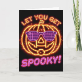 Retro Pompoen Disco Halloween Wenskaart – 13x18cm Kaart