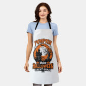 Retro Pompoen Halloween Geweldig Again T-shirt Ont Schort (Gedragen)