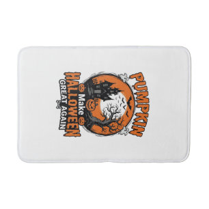 Retro Pompoen Halloween Geweldig Weer T-shirt Ontw Badmat