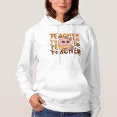 Retro pompoen leraar | Schattigee Herfst Teacher G Hoodie (Voorkant)