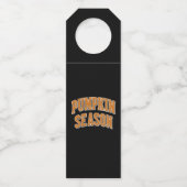 Retro Pompoen Seizoen Schattigee Herfst Gift Hallo Flessenhanger (Voorkant)