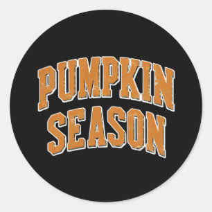 Retro Pompoen Seizoen Schattigee Herfst Gift Hallo Ronde Sticker