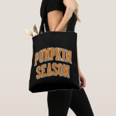 Retro Pompoen Seizoen Schattigee Herfst Gift Hallo Tote Bag (Dichtbij)