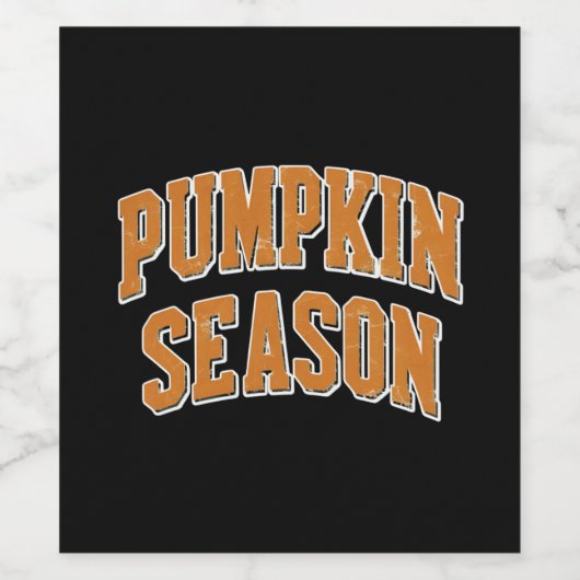 Retro Pompoen Seizoen Schattigee Herfst Gift Hallo Wijn Etiket (Enkel label)