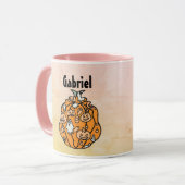 Retro pompoen spooks en Halloween traktaties! Mok (Voorkant links)