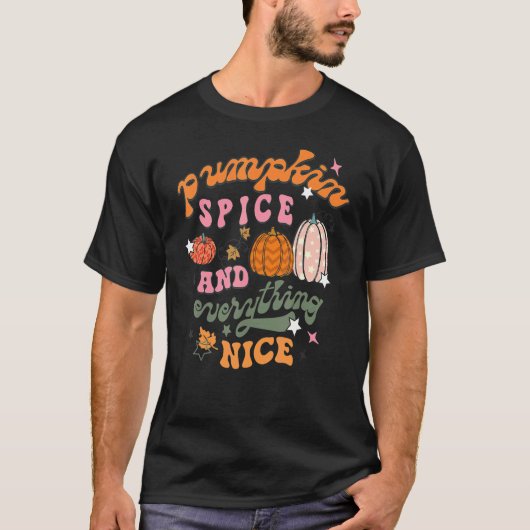 Retro pompoenspecerij en alle Herfst autum dan T-shirt (Voorkant)