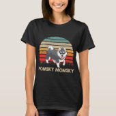 Retro  Pomsky Momsky Pet Pomsky T-shirt (Voorkant)
