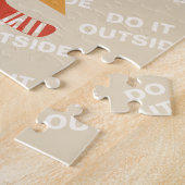 Retro Pond Hockey doet het buiten Legpuzzel (Zijkant)