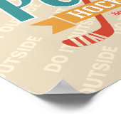 Retro Pond Hockey doet het buiten Poster (Hoek)